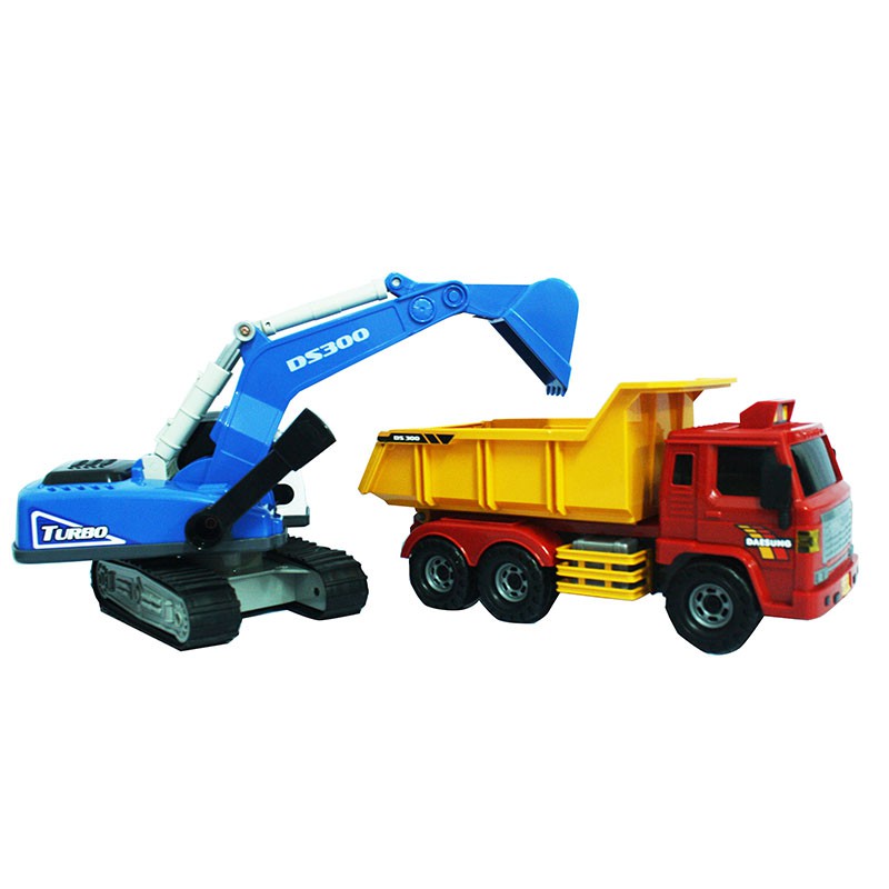 Mainan mobil DAESUNG Dump Truck & Shovel 160
