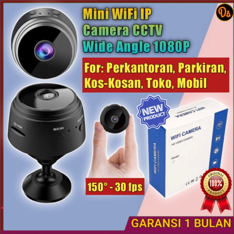 PROMO Mini WiFi IP Camera CCTV Wide Angle 1080P Taffware TFCC01BK