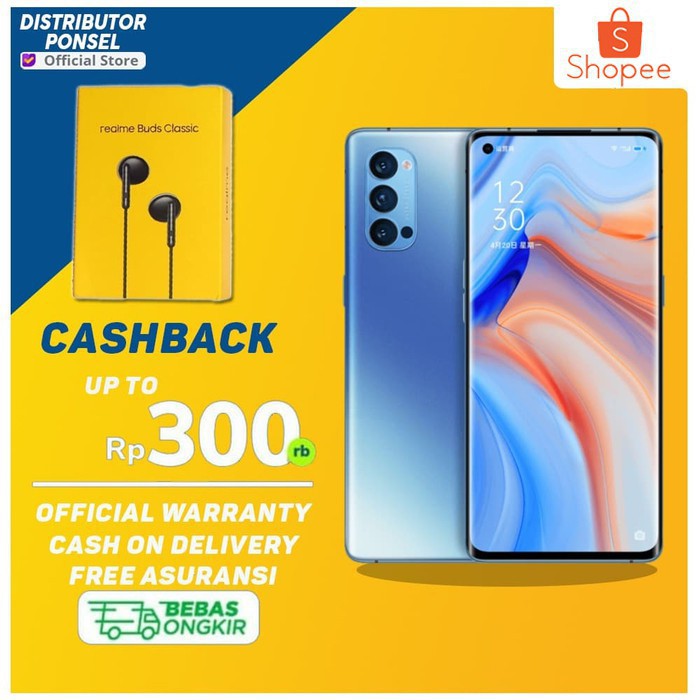 PROMO SPESIAL AKHIR TAHUN  PROMO MURAH HP OPPO RENO 4 RENO4 RAM 8GB ROM 128GB GARANSI RESMI PROMO
