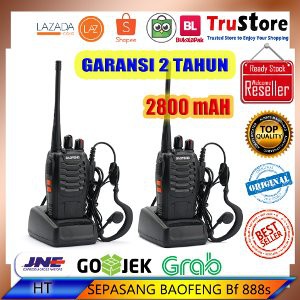 SEPASANG  Radio HT Handy Talky   Walkie talkie Baofeng BF 888s   Headset
