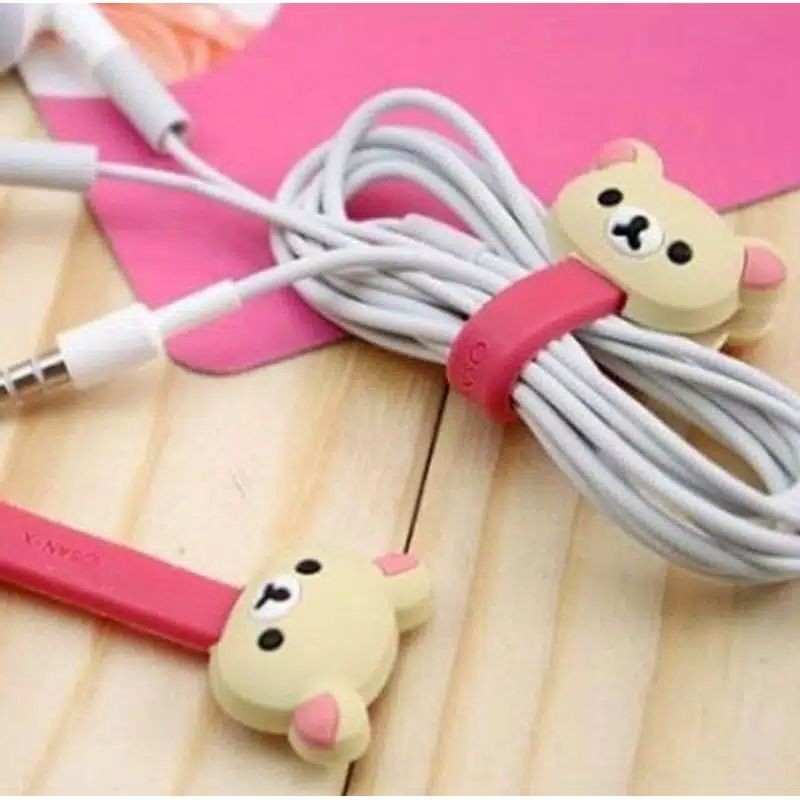 Pengikat Kabel Karakter Aksesoris HP Penggulung Kabel Cord Cable Holder Penjepit Klip Kabel