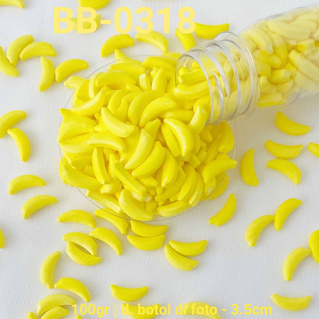 

BB-0318 Sprinkles sprinkle sprinkel 100 gram buah pisang banana yamama baking grosir murah sprinkles cake dekorasi mutiara trimit decoration story sprinklestory sprinklesstory sprinkle story yamama baking