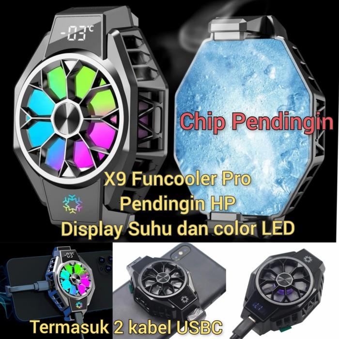 Fewa | X9 Funcooler Pro Radiator Pendingin Handphone Cooler Hp Display Suhu Termurah
