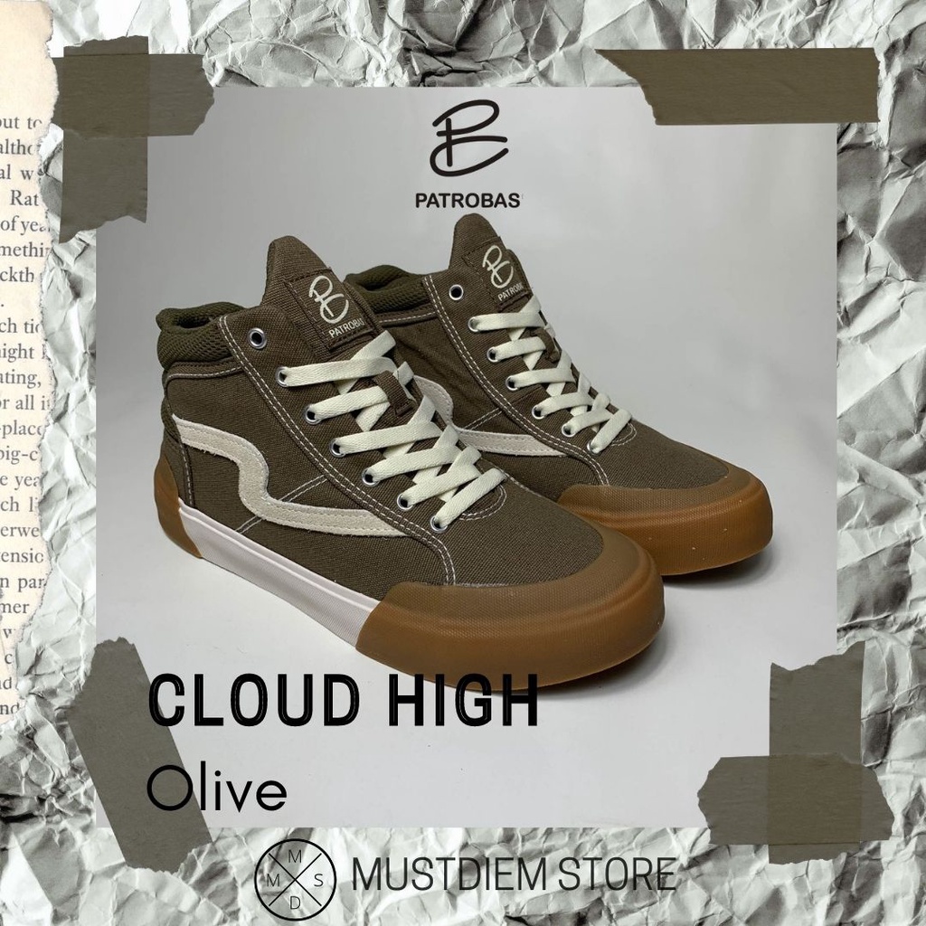 SEPATU PATROBAS CLOUD HIGH - OLIVE / GREEN GUM / HIJAU ORIGINAL