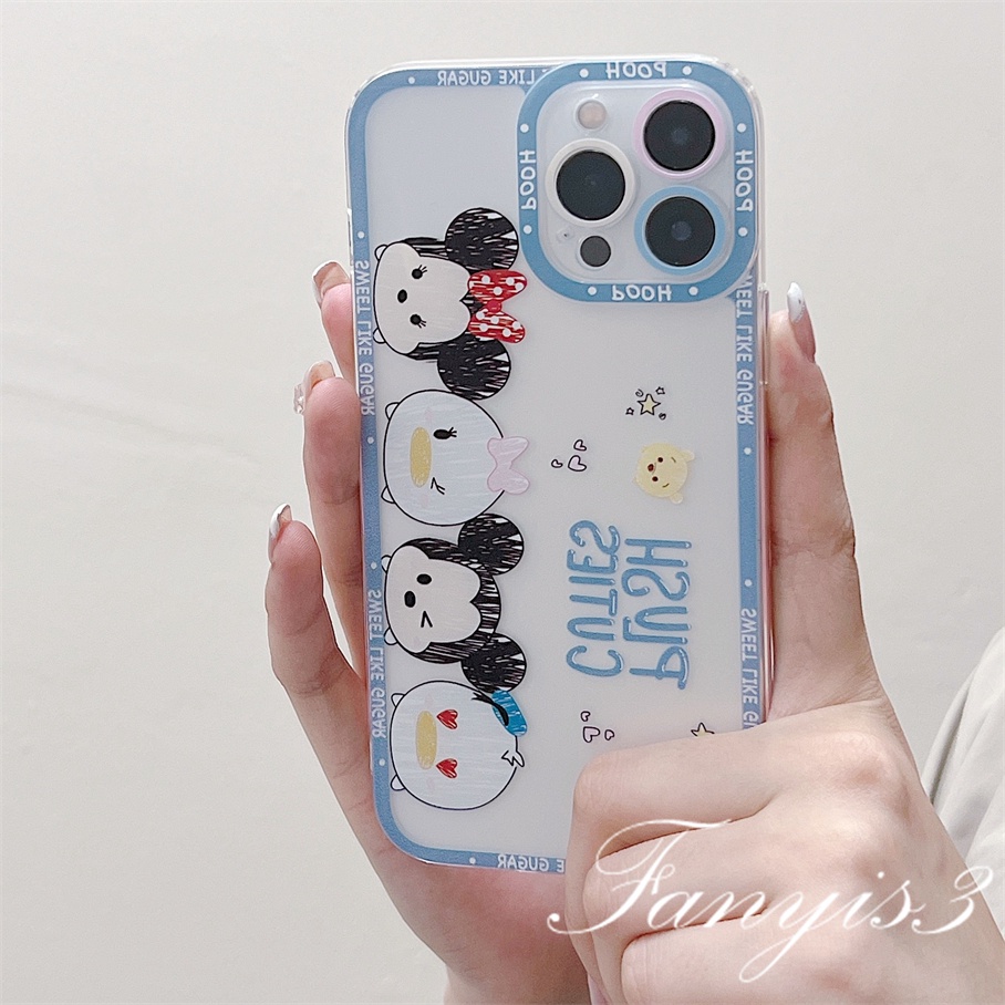 Samsung A14 A34 A54 M14 A04 A04s M23 A03 A13 A23 A33 A53 A73 A03s A02 A12 A22 A52 A72 A32 A51 A71 A50 A50s A30s A30 A20 A21s A31 A11 M53 Cartoon Mickey Mouse Bear Phone Case TPU Clear Soft Cover