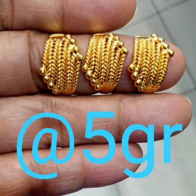 ACC Cincin kipas/ cincin wanita/cincin emas 24karat kadar 99.9 % 5gram