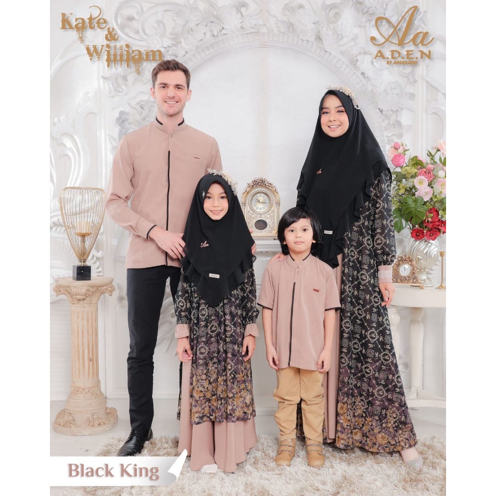 Aden KATE & WILLIAM Family Series by Aden Hijab Black King