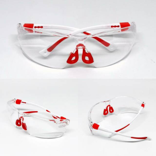 Safety glasses glass kacamata pelindung bening murah keren 2 warna