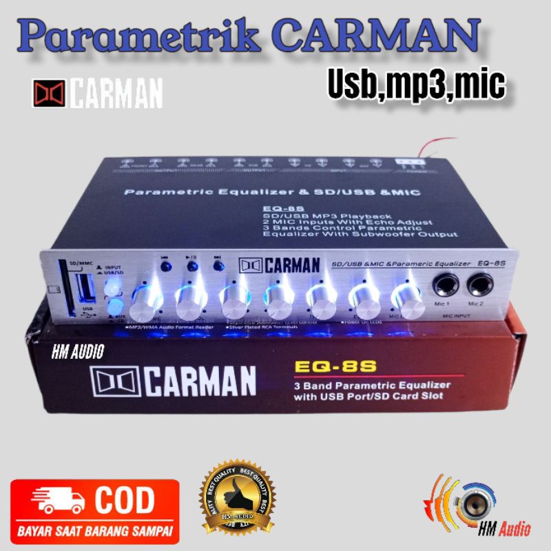 Parametrik Carman Eq 8s Usb mp3 mic Parametric Carman