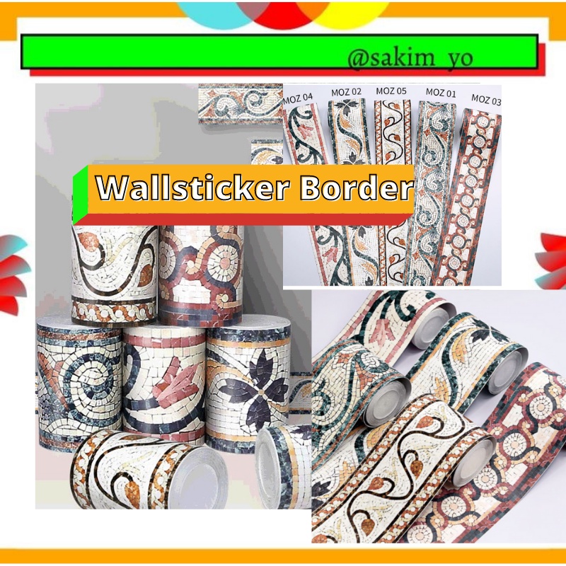 SKM BORDER 139 WALLPAPER BORDER LIS LIST DINDING WALL PAPER STIKER STICKER DINDING TEMBOK MOTIF MOZA