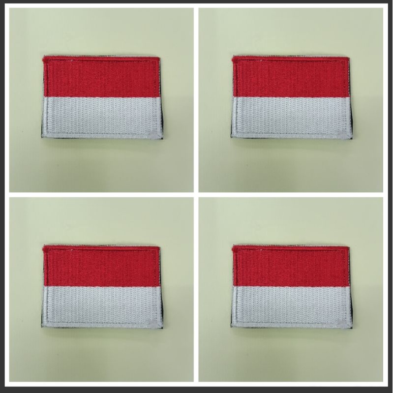 BORDIRAN BENDERA MERAH PUTIH/ PATCH BENDERA MERAH PUTIH/ MERAH PUTIH