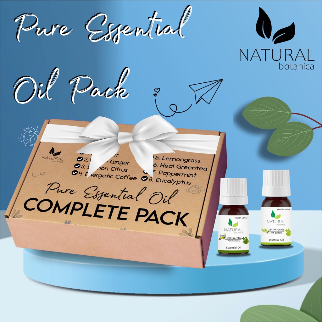 Pure Essential Oil Complete Pack Isi 8  Spesial Parcel Kado Hampers Gift Ramadhan Idul Fitri