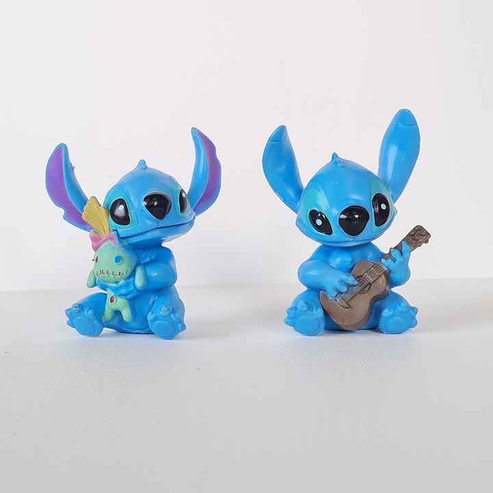 Set Action Figure Stitch Hiasan Topper Kue