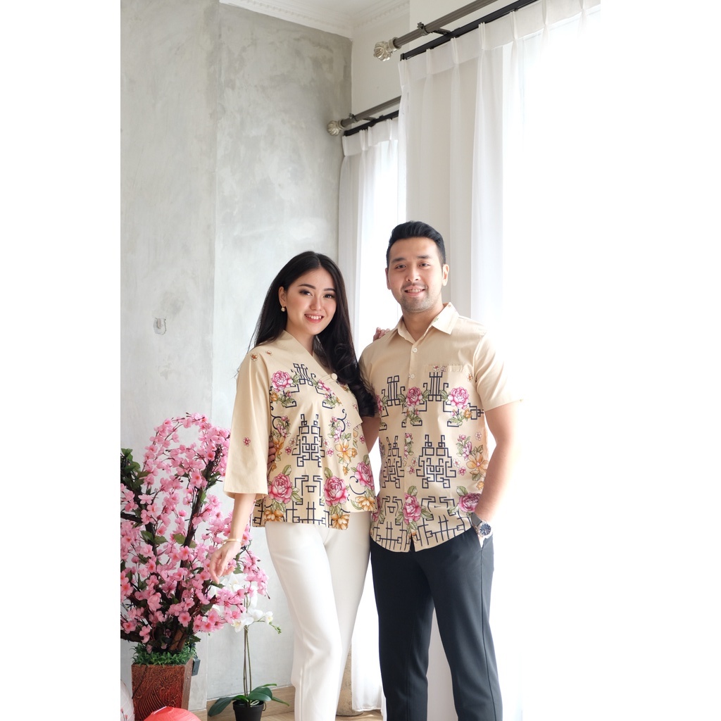 Jing Batik Cheongsam Chinese New Year ( Kemeja - Kora - Kina - Nuwa - Jenna - Dara - Mutia - Hera - Nadine Bomber ) Available Couple