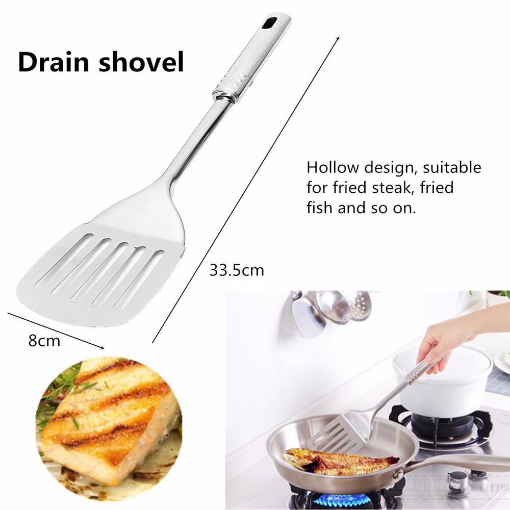 [Elegan] Spatula Untuk Peralatan Masak Dapur Peralatan Masak Stainless Steel Colander