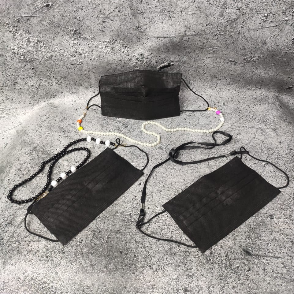 TALI KONEKTOR PENGAIT MASKER HIJAB - POLOS & MUTIARA