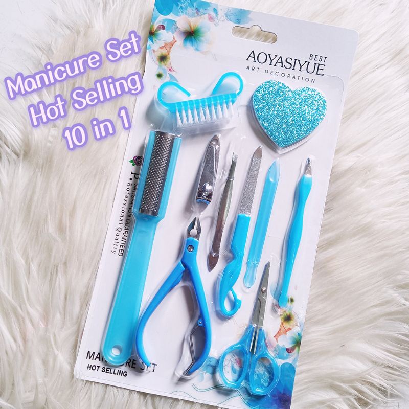 PROMO!!!MENICURE SET HOT SELLING 10 IN 1 PS-02