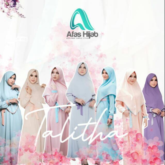Gamis Syari Talitha Set (Afas Hijab) /Gamis cantik syari