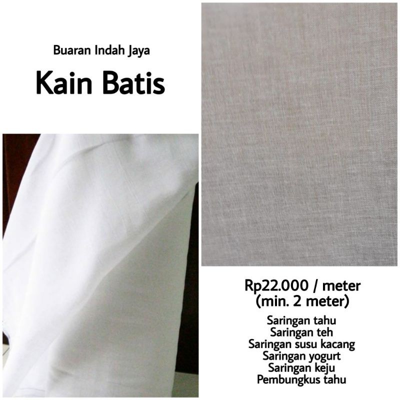 Kain Saringan Tahu Kain Pembungkus Tahu Kain Penyaring Susu Kacang Kedelai Shopee Indonesia