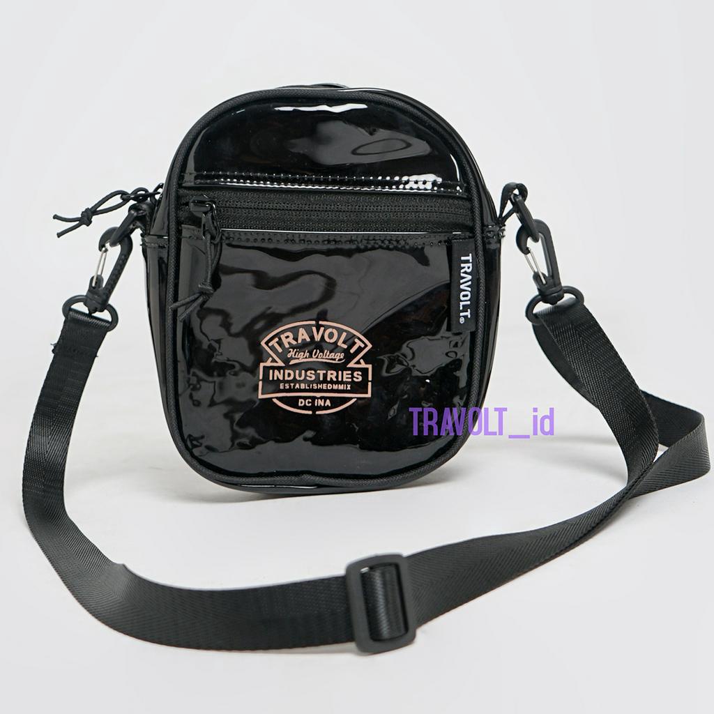 Mini Sling Bag - Travolt - Tas Transparan - Tas Selempang - Shadow - Hitam - Black