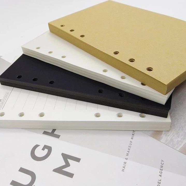 

Diskon promo GZV65 Refill Binder hitam kraft 6 ring A4 B5 A5 A6 40 lembar - isi binder berkualitas［thehanscorner］ GZV