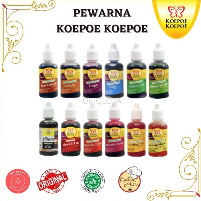 

PEWARNA MAKANAN 30ML KOEPOE KOEPOE - FOOD COLOURING 30ML KOEPOEKOEPOE