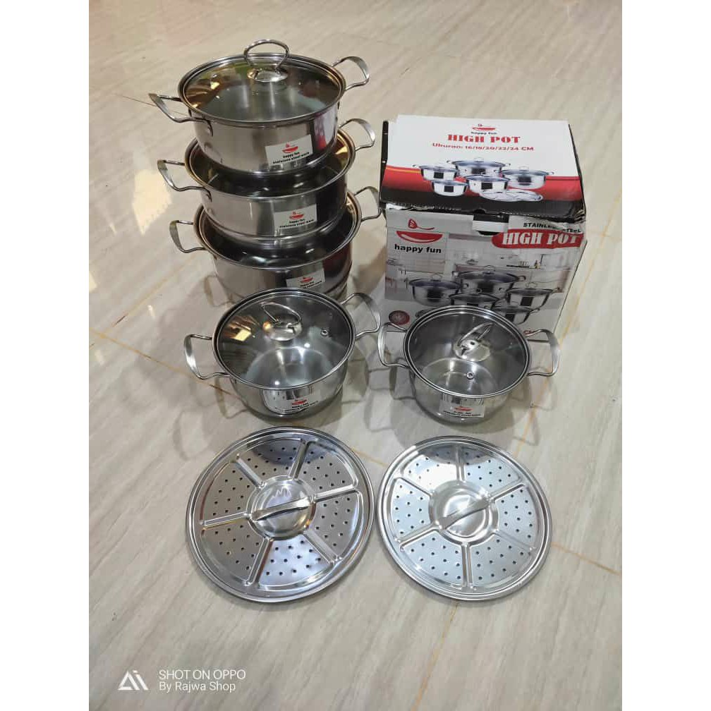 Panci HIGH POT Steamer (12pcs) Merk Happy Fun