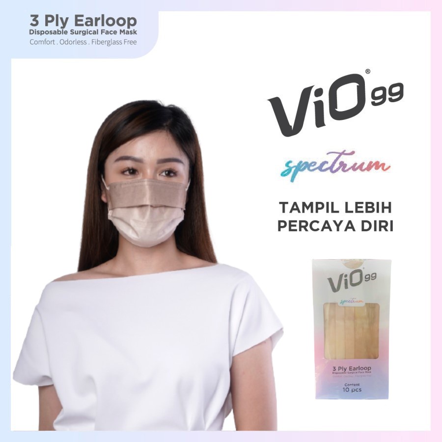 Vio Mask Vio 99 Spectrum Masker Medis 3 Ply Perbox Isi 10 - Earth