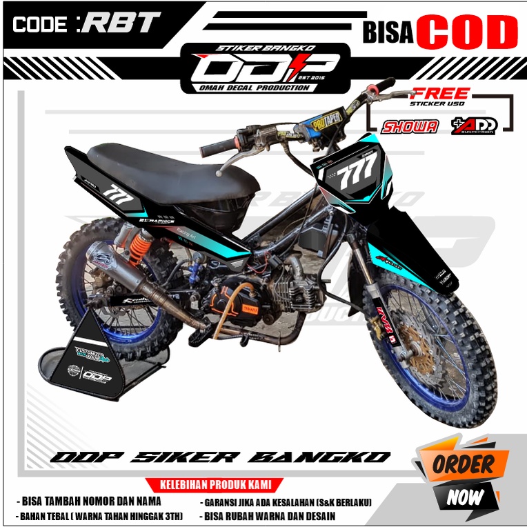 decal TRAIL RBT full body dekal stiker striping TRAIL RBT  TERBARU stiker motor motif