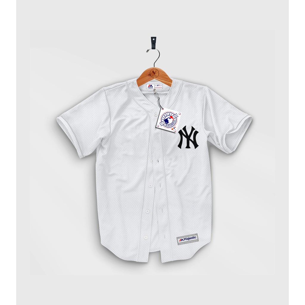 Download Jersey Baseball NY Putih Polos ( Unisex ) | Shopee Indonesia