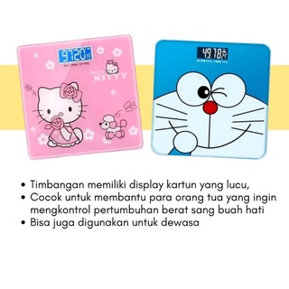 pekanbaru timbangan badan digital lucu maks 180 kg motif hellokitty timbangan doraemon