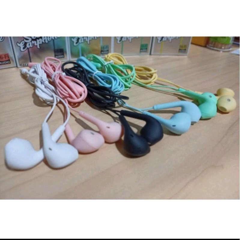 Headset U19 Macaron Universal Headset Stereo Musik Earphones Extra Bas