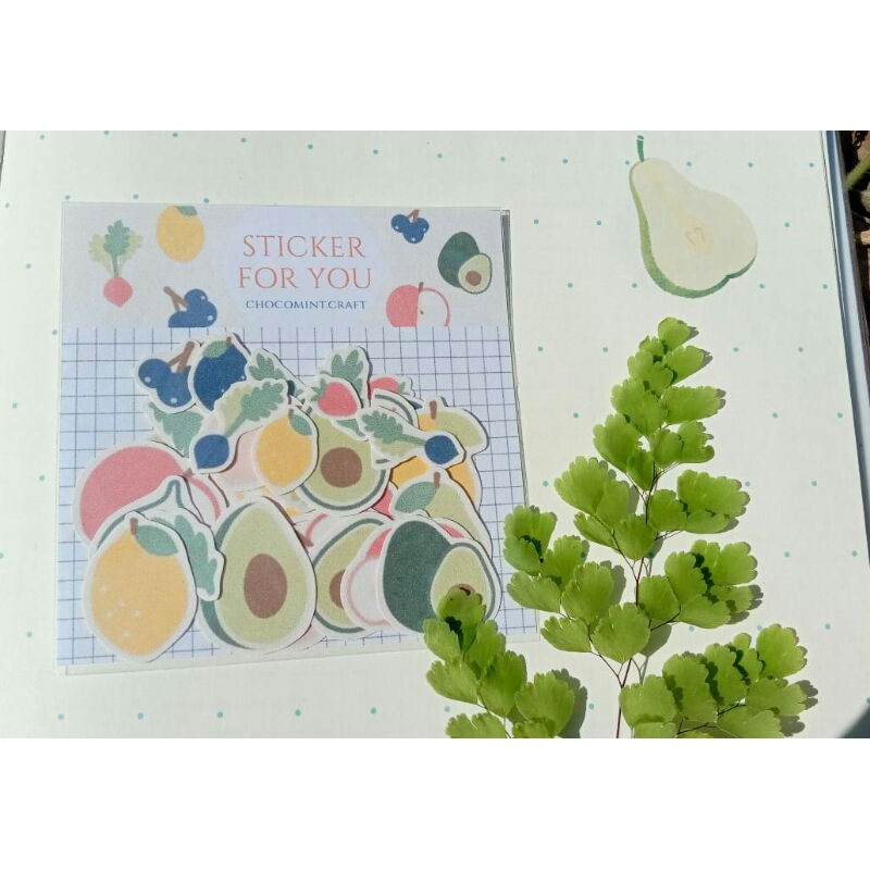 

stiker scrapbook/jurnal buah - sticker jurnal buah