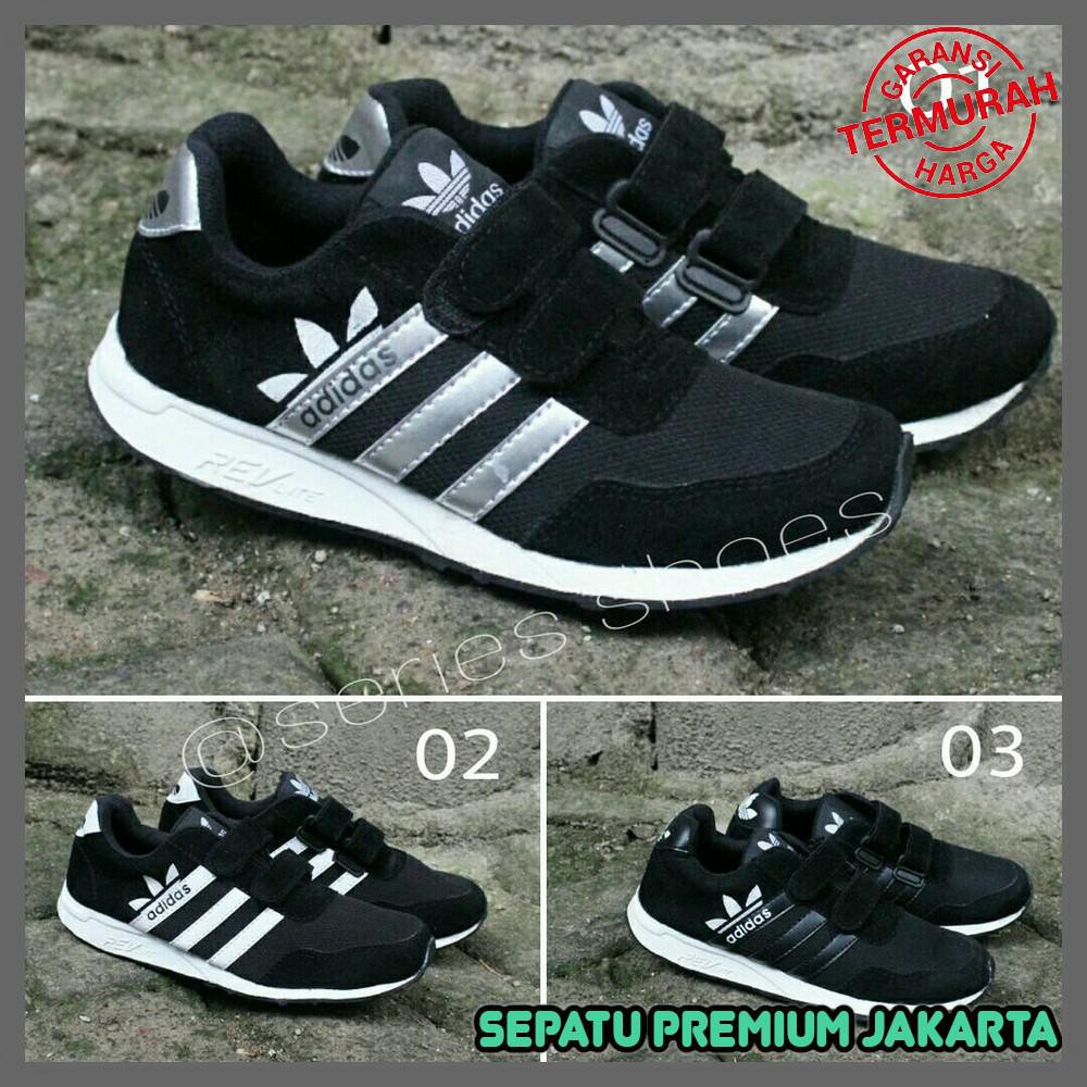 Sepatu Anak Adidas Neo Kids Hitam | Sepatu Sekolah Hitam Perekat