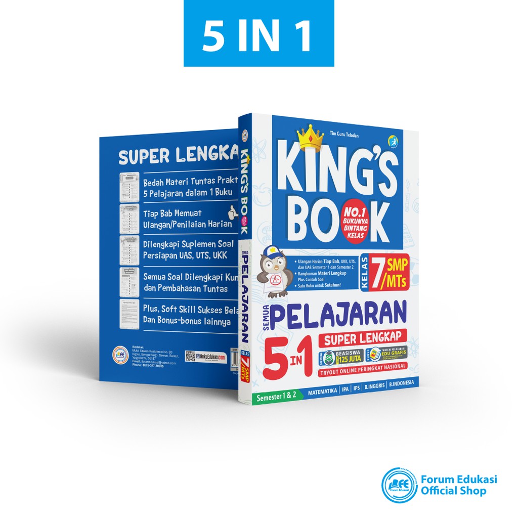 

King Book Semua Pelajaran 5 In 1 Kelas 7 SMP MTS