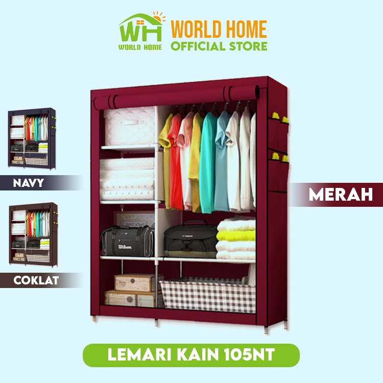 Lemari Kain Non-Woven Lemari Pakaian Portable Import Premium Lemari Serbaguna Kain Digulung 105NT