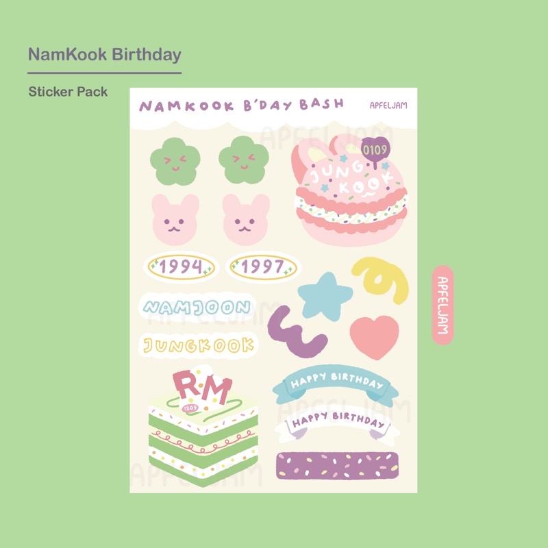 

NamKook Birthday Sticker