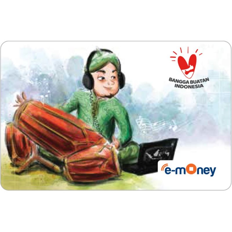 Mandiri eMoney Card Kesenian Tradisional Gendang ORI /Like eTOLL Tapcash Flazz or Brizzi