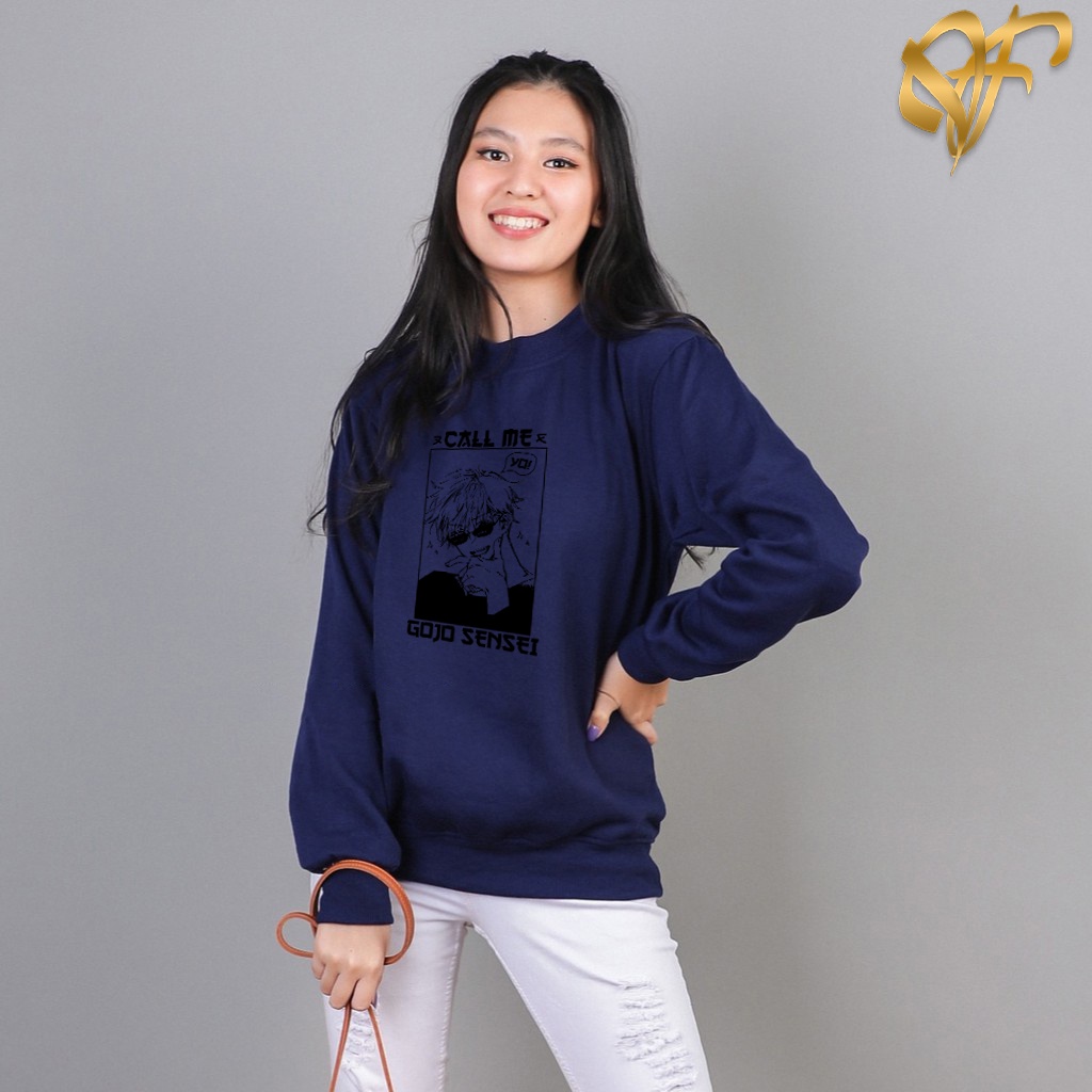 Sweater Gojo Sensei Pria &amp; Wanita | Sweater Korea Style Fleece Cotton | Dhea Fashion