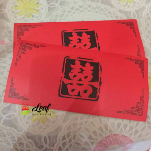 

Stiker shuangxi merah utk sangjit tingjing wedding