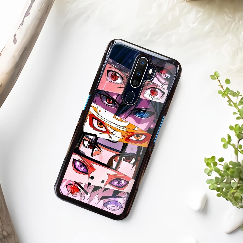 Case Kilau Glossy Oppo A5 A9 2020 | Casing Hp Oppo | Pelindung Smarphone | Motif Anime Naruto Sasuke