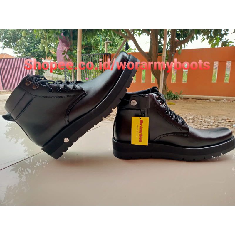 Sepatu PDH  POLRI  SECURITY DISHUB ASN type P22 Sol Tebal  3-5cm P2022