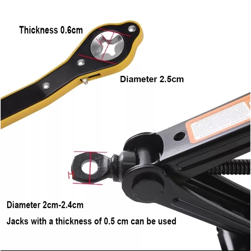 1Pc Auto Labor-saving Jack Ratchet Wrench Scissor Garage Tire Wheel Lug Handle Labor-saving for Car Suv