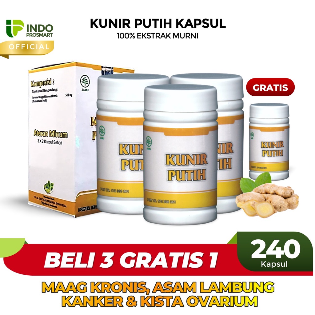 Jual Kunyit Putih 60 Kapsul Standar Bpom Kunir Putih Kapsul Temu Putih Kapsul Asli 0411