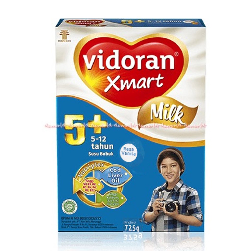 Vidoran Xmart 5+ Milk Rasa Madu Vanilla 725gr Susu Untuk 5tahun Fidoran Smart 5 Plus Vidoran 5 Vanila