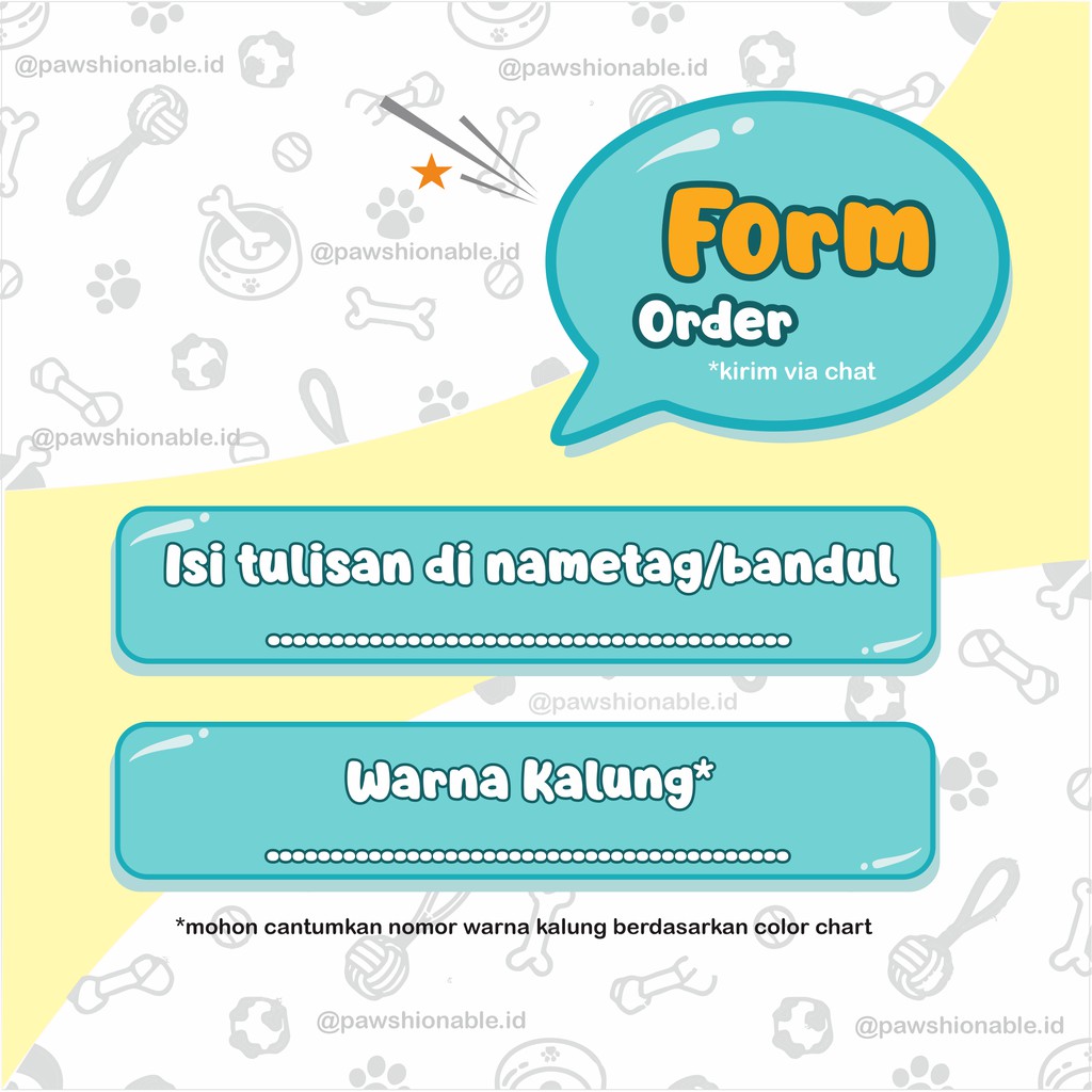 K01 - Kalung Custom Nama Anjing Chorgy Aksessoris Hewan PU Leather/Kulit Sintetis