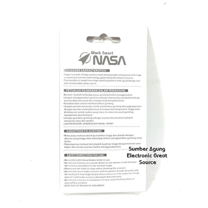 Gunting NASA NS145 NS-145 Sharp Tip Blades Scissors Stainless Steel