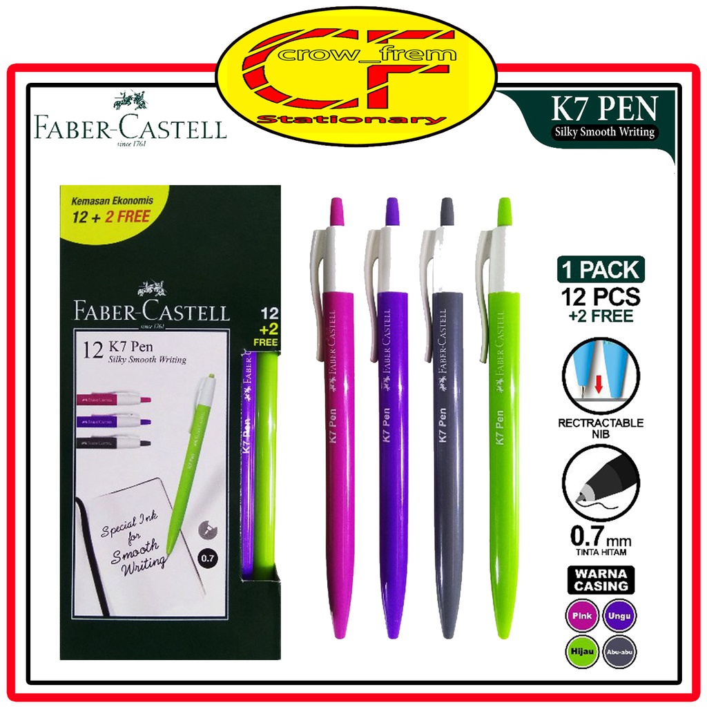 

Pulpen FABER CASTELL K7 HITAM 1 Pack