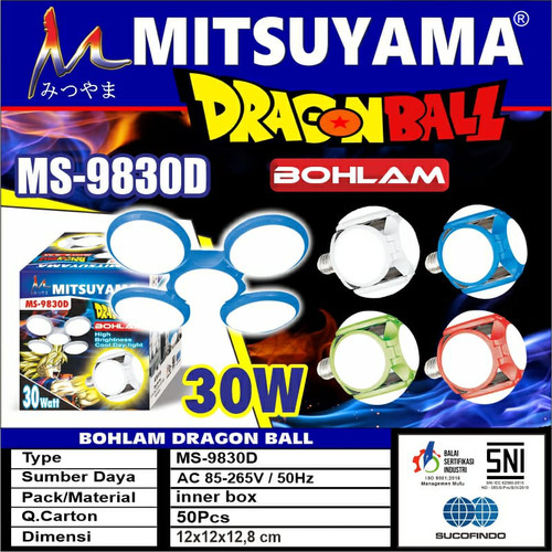 (COD) LAMPU LED BOHLAM 30W DRAGON BALL  MS 9830D