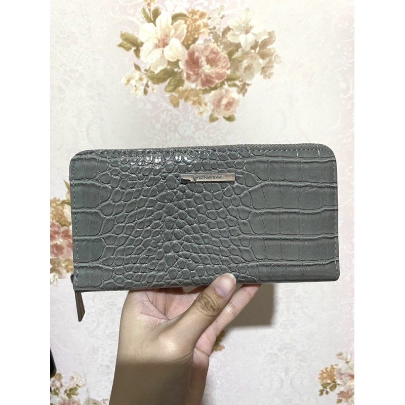 preloved stradivarius long wallet dompet croco
